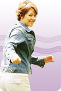 Women's Health Services : photo of casual woman walking.
